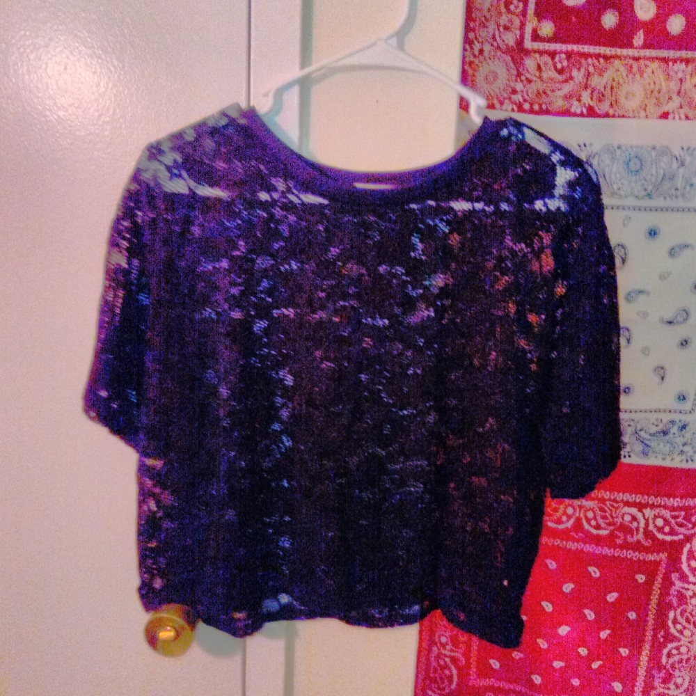 Laced see thru crop top